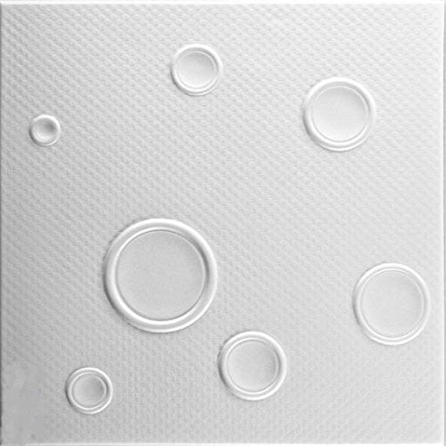 Plain White Decorative Ceiling Tiles Inc. Package of 8 Tiles A la Maison Ceilings 29645 Bruno Styrofoam Ceiling Tile 